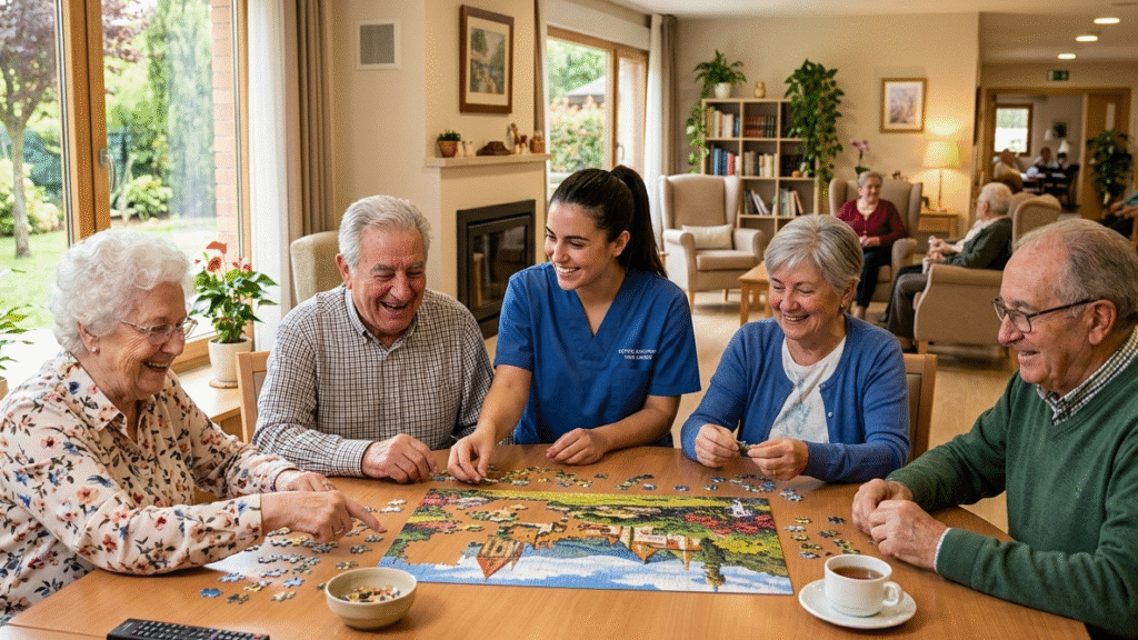 Adulto mayor en hogar geriátrico en Medellín